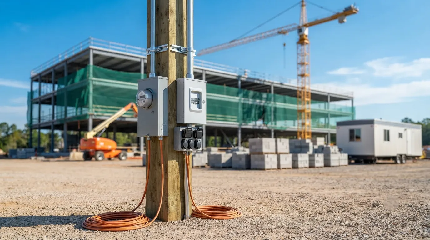 Temporary Power Pole in Hesperia, CA